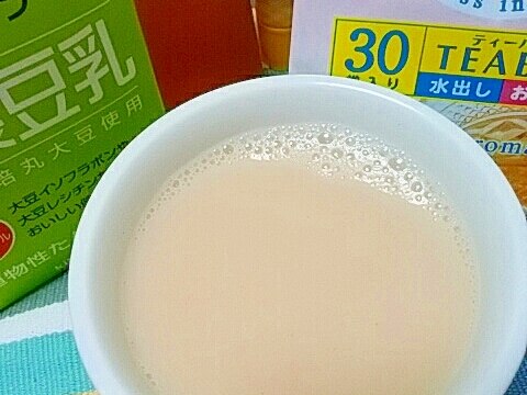 ホッと☆酒粕入りジンジャーソイミルクジャスミン茶♪